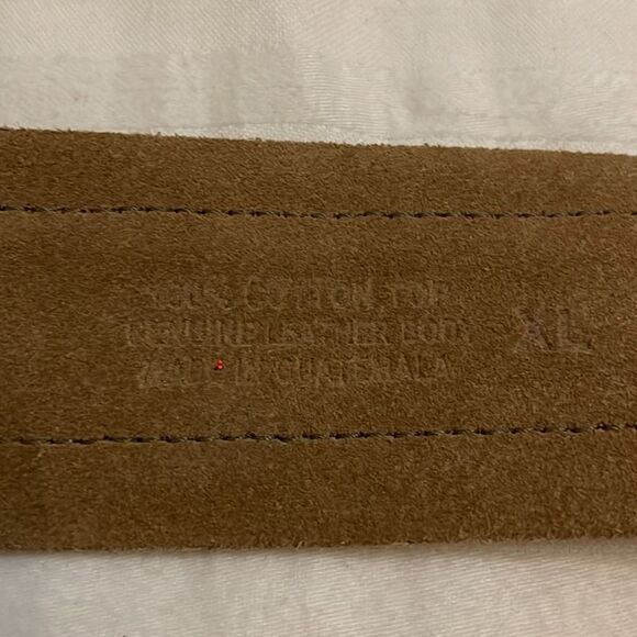 Guatemalan Multicolor Striped Waist Belt Womens Size XL Suede Leather Cotton - Picture 2 of 10